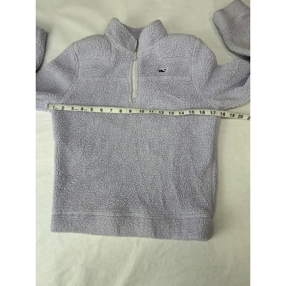 Vineyard Vines Fleece Quarter Zip Pullover Jacket Lavender Kids Size Med 10/12